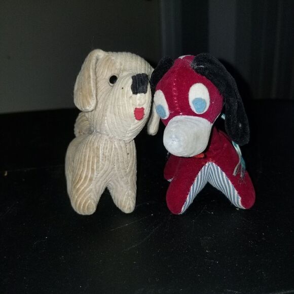 Plush Stuffed Toy Red Maroon Dog 1960's Holiday Fair Hedaya Carnival Prize+ - Picture 6 of 16